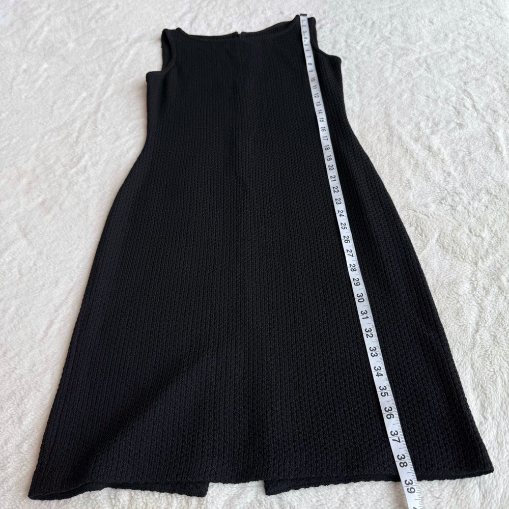 St. John Caviar Wool Blend Black Knit Dress (4) & Blazer (2) 2-Piece Set - Picture 11 of 14